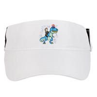 Abe Lincoln Riding A Dinosaur Trex 4th Of July Adult Drive Performance Visor
