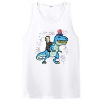 Abe Lincoln Riding A Dinosaur Trex 4th Of July PosiCharge Competitor Tank