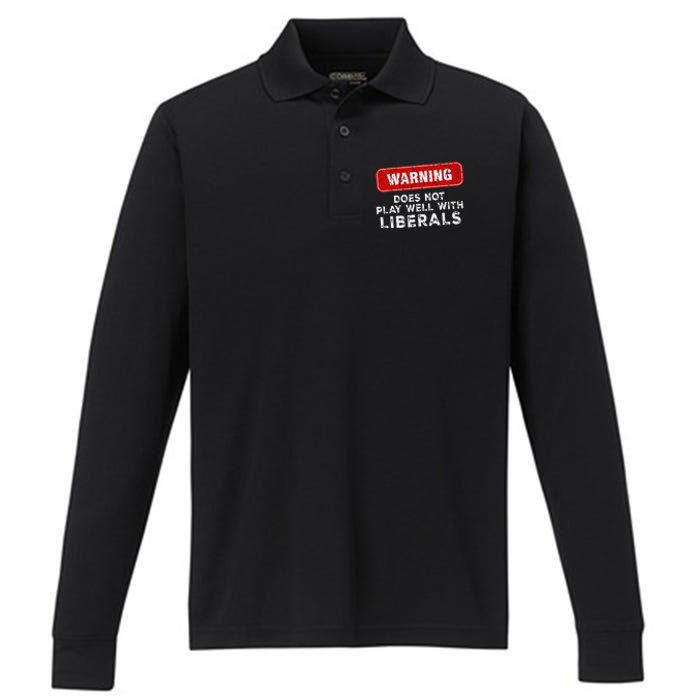 Anti Liberal Republican Does Not Play Well With Liberals Performance Long Sleeve Polo