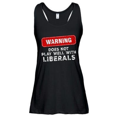 Anti Liberal Republican Does Not Play Well With Liberals Ladies Essential Flowy Tank