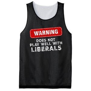 Anti Liberal Republican Does Not Play Well With Liberals Mesh Reversible Basketball Jersey Tank