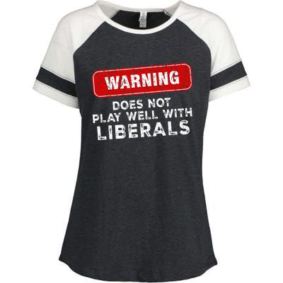 Anti Liberal Republican Does Not Play Well With Liberals Enza Ladies Jersey Colorblock Tee