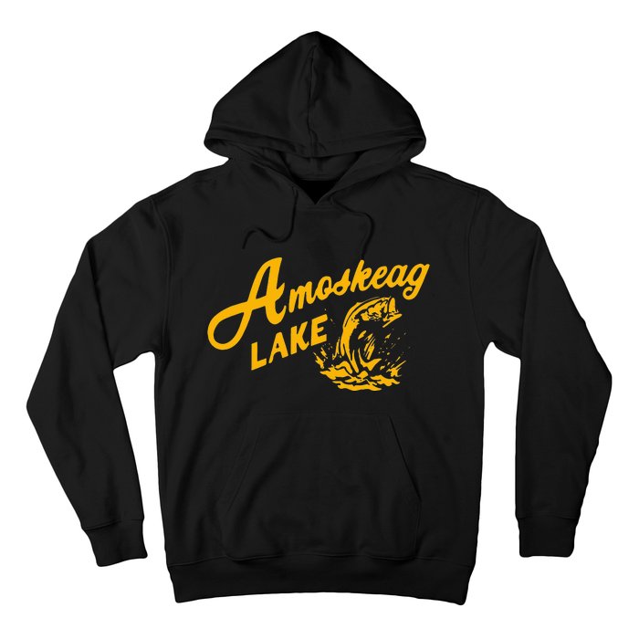 Amoskeag Lake Retro Fishing Funny Fishermans Hoodie