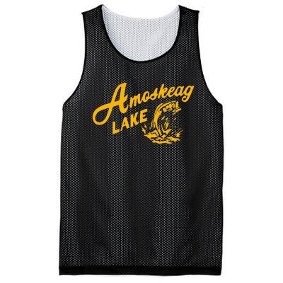 Amoskeag Lake Retro Fishing Funny Fishermans Mesh Reversible Basketball Jersey Tank