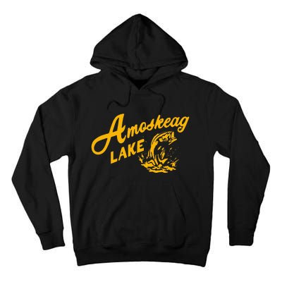 Amoskeag Lake Retro Fishing Funny Fishermans Tall Hoodie