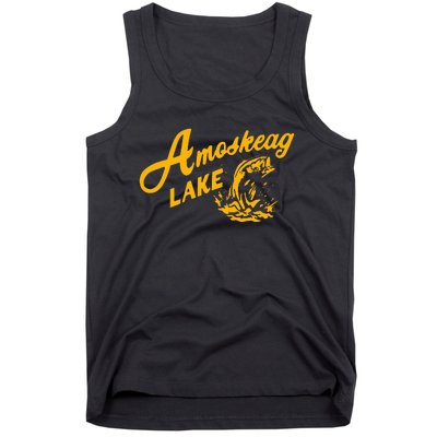 Amoskeag Lake Retro Fishing Funny Fishermans Tank Top