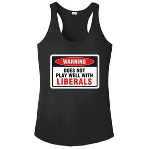 Anti Liberal Republican Does Not Play Well With Liberals Ladies PosiCharge Competitor Racerback Tank