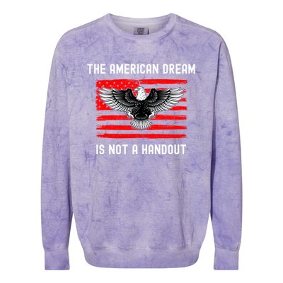 Anti Liberal Republican American Flag Patriotic Conservative Gift Colorblast Crewneck Sweatshirt