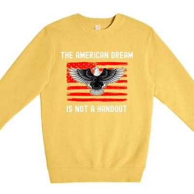 Anti Liberal Republican American Flag Patriotic Conservative Gift Premium Crewneck Sweatshirt