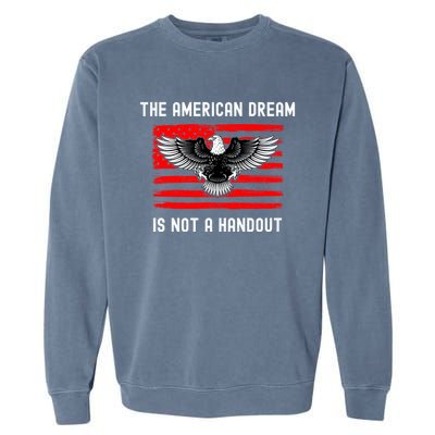 Anti Liberal Republican American Flag Patriotic Conservative Gift Garment-Dyed Sweatshirt