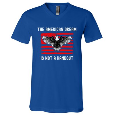 Anti Liberal Republican American Flag Patriotic Conservative Gift V-Neck T-Shirt