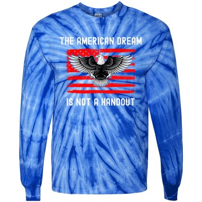 Anti Liberal Republican American Flag Patriotic Conservative Gift Tie-Dye Long Sleeve Shirt