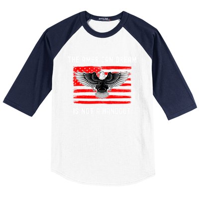 Anti Liberal Republican American Flag Patriotic Conservative Gift Baseball Sleeve Shirt