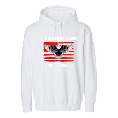 Anti Liberal Republican American Flag Patriotic Conservative Gift Garment-Dyed Fleece Hoodie