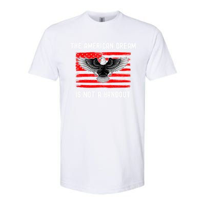 Anti Liberal Republican American Flag Patriotic Conservative Gift Softstyle CVC T-Shirt