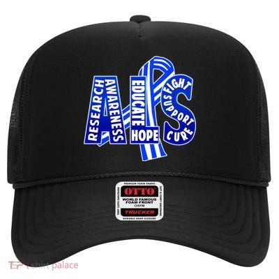 ALS Awareness High Crown Mesh Back Trucker Hat