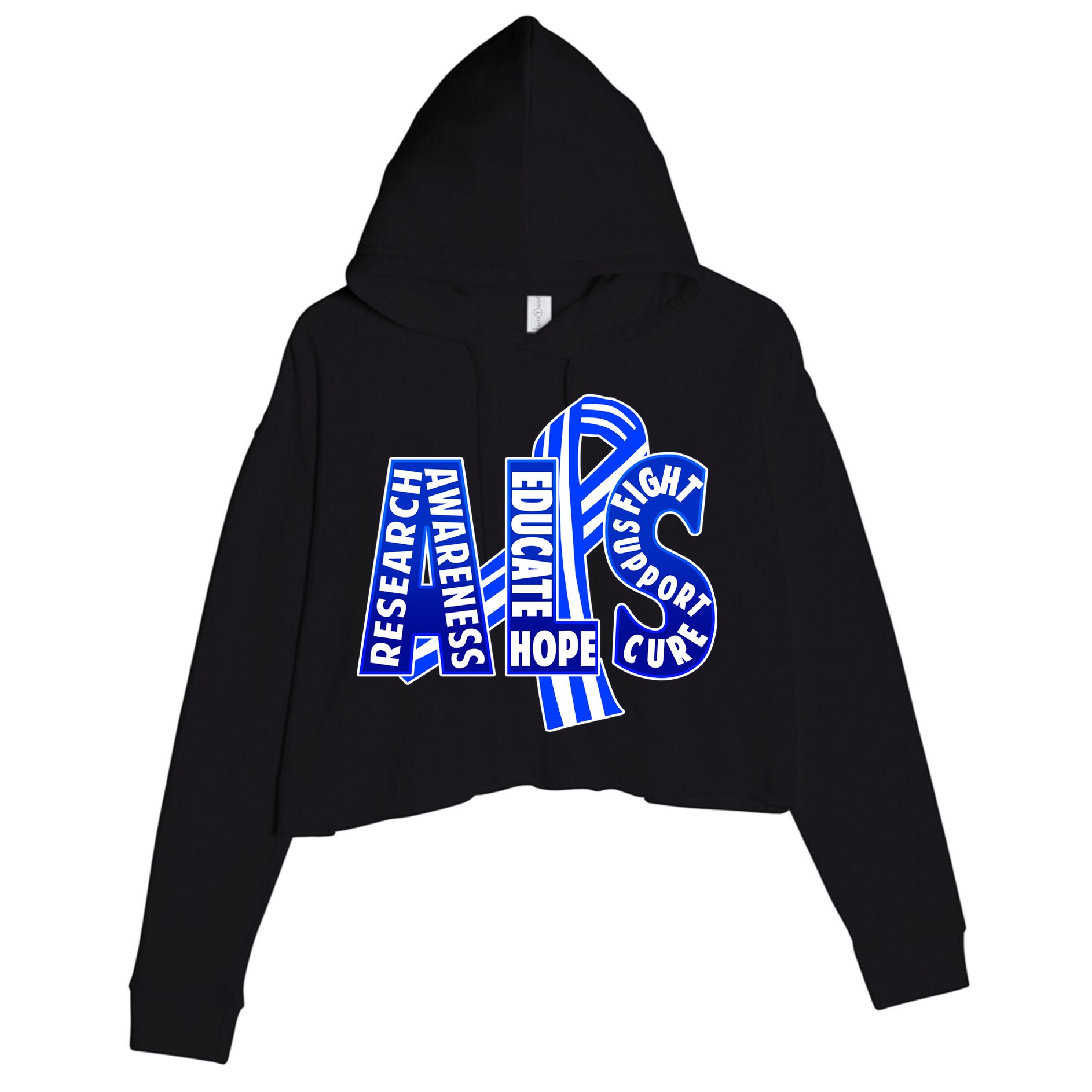 ALS Awareness Crop Fleece Hoodie