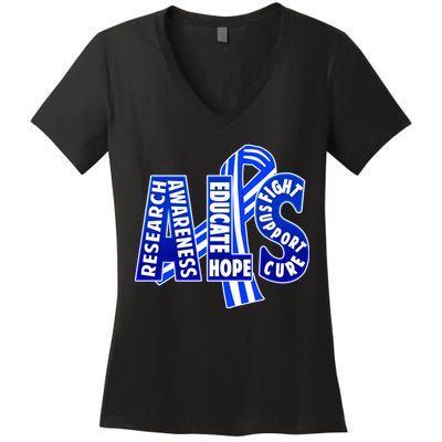 ALS Awareness Women's V-Neck T-Shirt