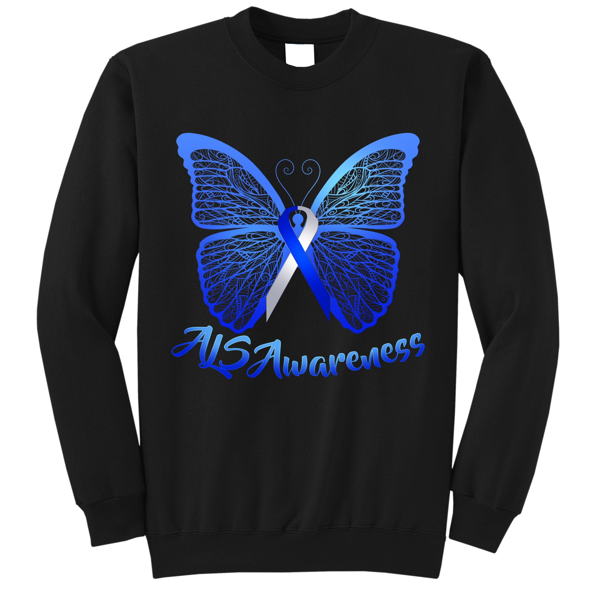 ALS Awareness Butterfly Tall Sweatshirt