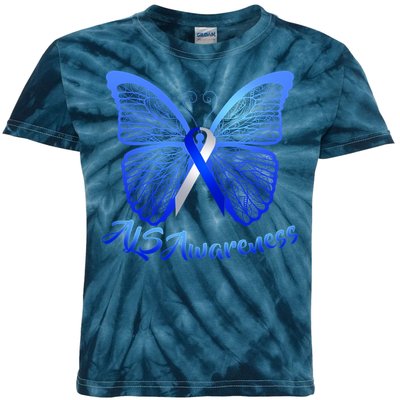 ALS Awareness Butterfly Kids Tie-Dye T-Shirt