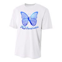 ALS Awareness Butterfly Youth Performance Sprint T-Shirt