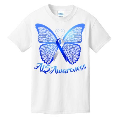 ALS Awareness Butterfly Kids T-Shirt