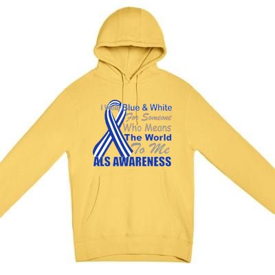 ALS Awareness Mean The World Premium Pullover Hoodie