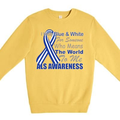 ALS Awareness Mean The World Premium Crewneck Sweatshirt