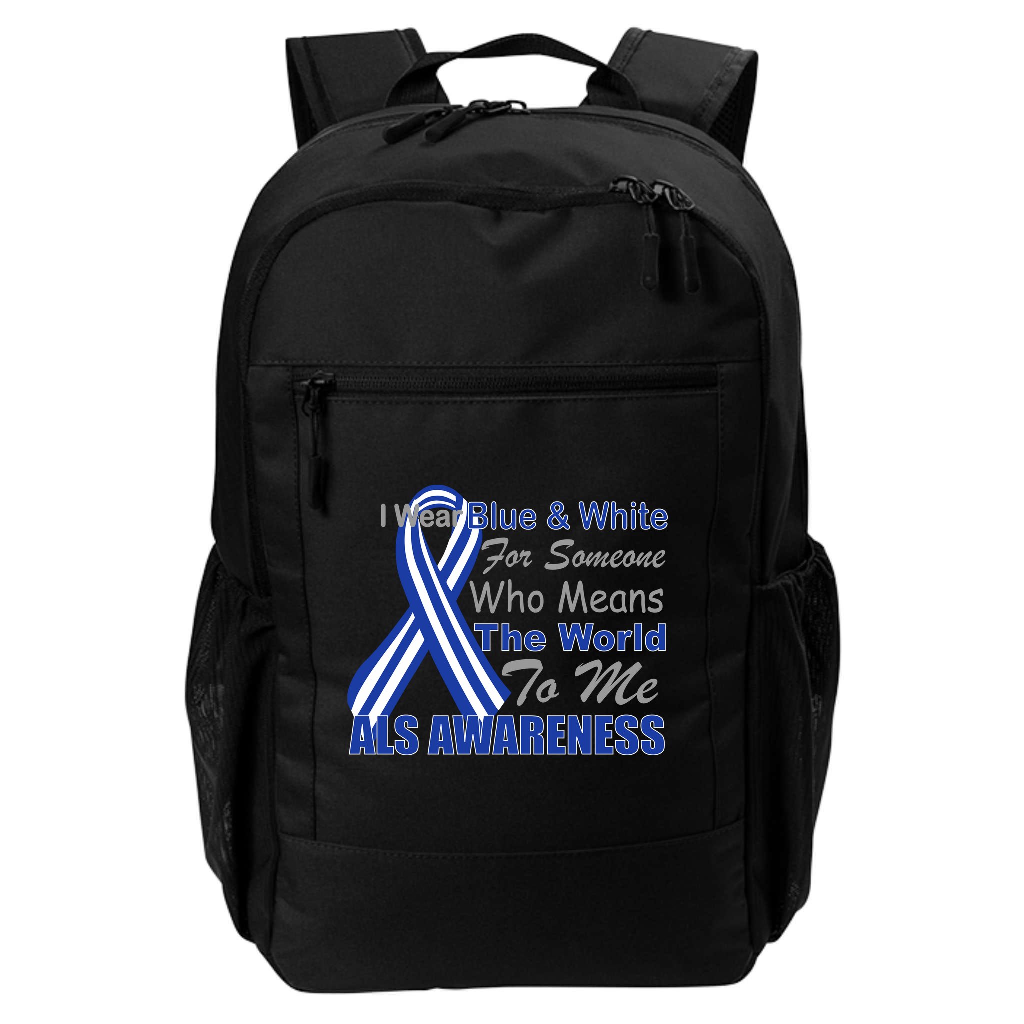 ALS Awareness Mean The World Backpack