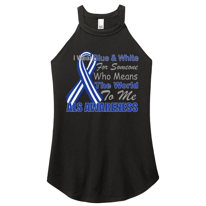 ALS Awareness Mean The World Women's Perfect Tri Rocker Tank