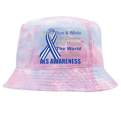 ALS Awareness Mean The World Tie-Dyed Bucket Hat