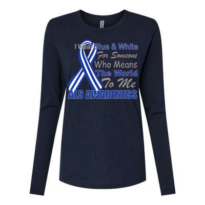 ALS Awareness Mean The World Womens Cotton Relaxed Long Sleeve T-Shirt