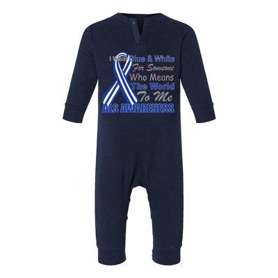 ALS Awareness Mean The World Infant Fleece One Piece