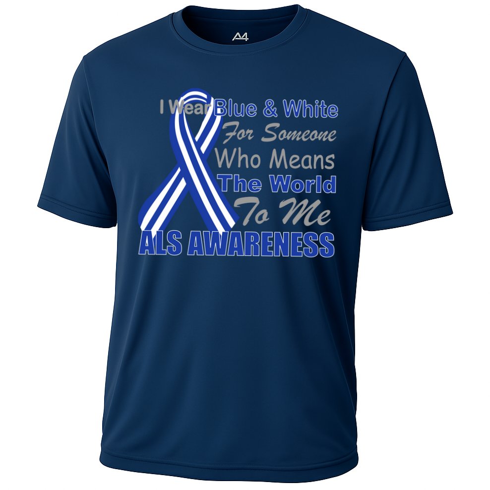 ALS Awareness Mean The World Cooling Performance Crew T-Shirt