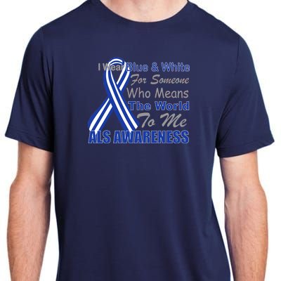 ALS Awareness Mean The World Adult ChromaSoft Performance T-Shirt