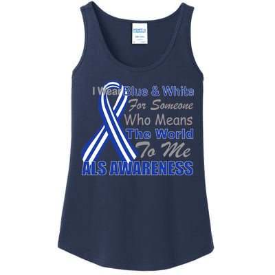 ALS Awareness Mean The World Ladies Essential Tank