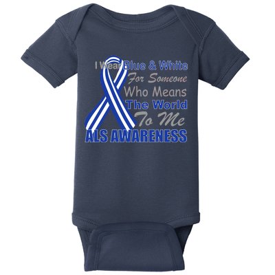 ALS Awareness Mean The World Baby Bodysuit