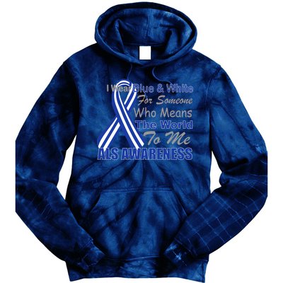 ALS Awareness Mean The World Tie Dye Hoodie