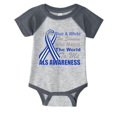 ALS Awareness Mean The World Infant Baby Jersey Bodysuit