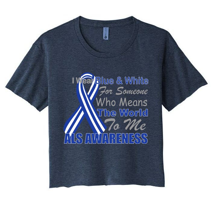 ALS Awareness Mean The World Women's Crop Top Tee