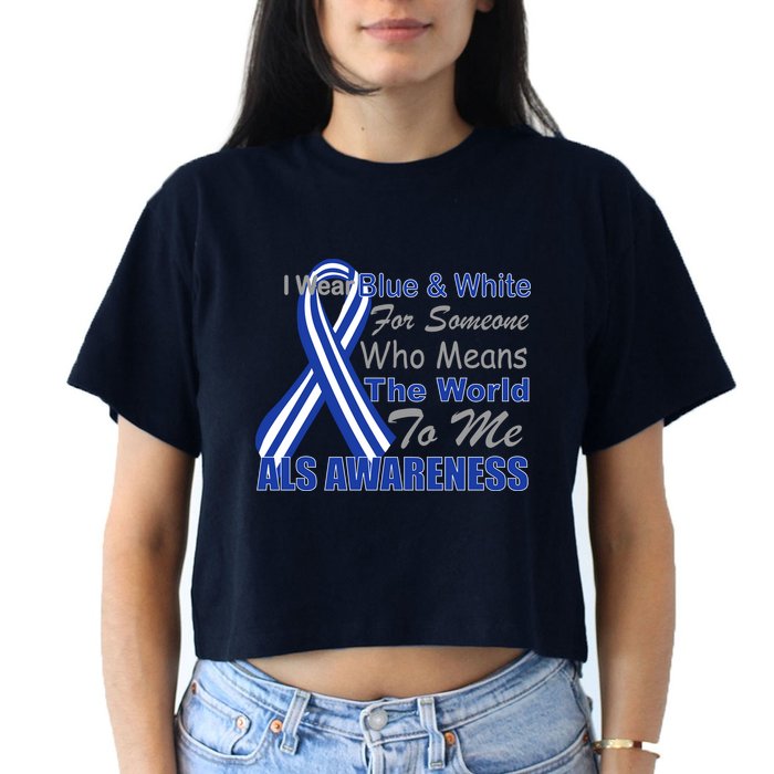 ALS Awareness Mean The World Women's Crop Top Tee