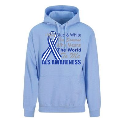 ALS Awareness Mean The World Unisex Surf Hoodie