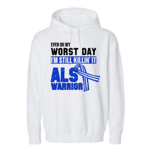 ALS Warrior Garment-Dyed Fleece Hoodie