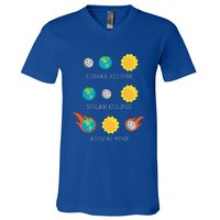 Apocalypse Lunar Solar Eclipse Space V-Neck T-Shirt