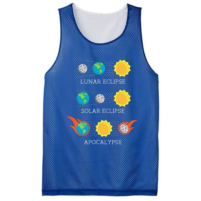 Apocalypse Lunar Solar Eclipse Space Mesh Reversible Basketball Jersey Tank