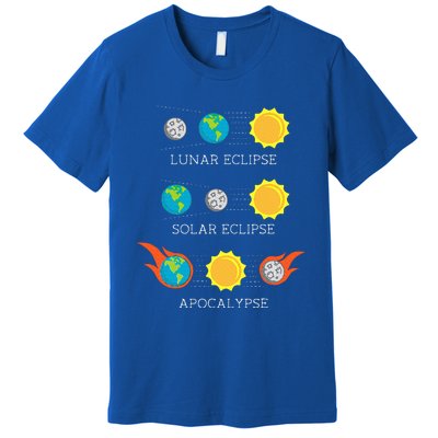 Apocalypse Lunar Solar Eclipse Space Premium T-Shirt