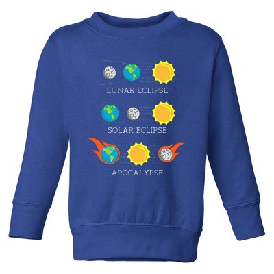 Apocalypse Lunar Solar Eclipse Space Toddler Sweatshirt