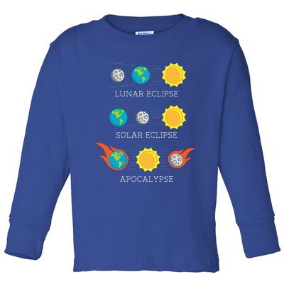 Apocalypse Lunar Solar Eclipse Space Toddler Long Sleeve Shirt