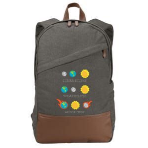 Apocalypse Lunar Solar Eclipse Space Cotton Canvas Backpack