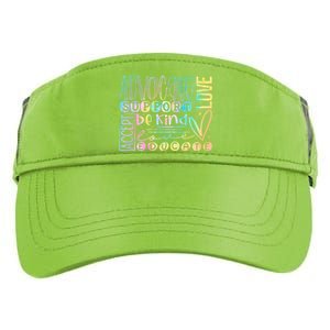 Advocate Love Support Accept Be Kind Autism Awareness Gift Adult Drive Performance Visor